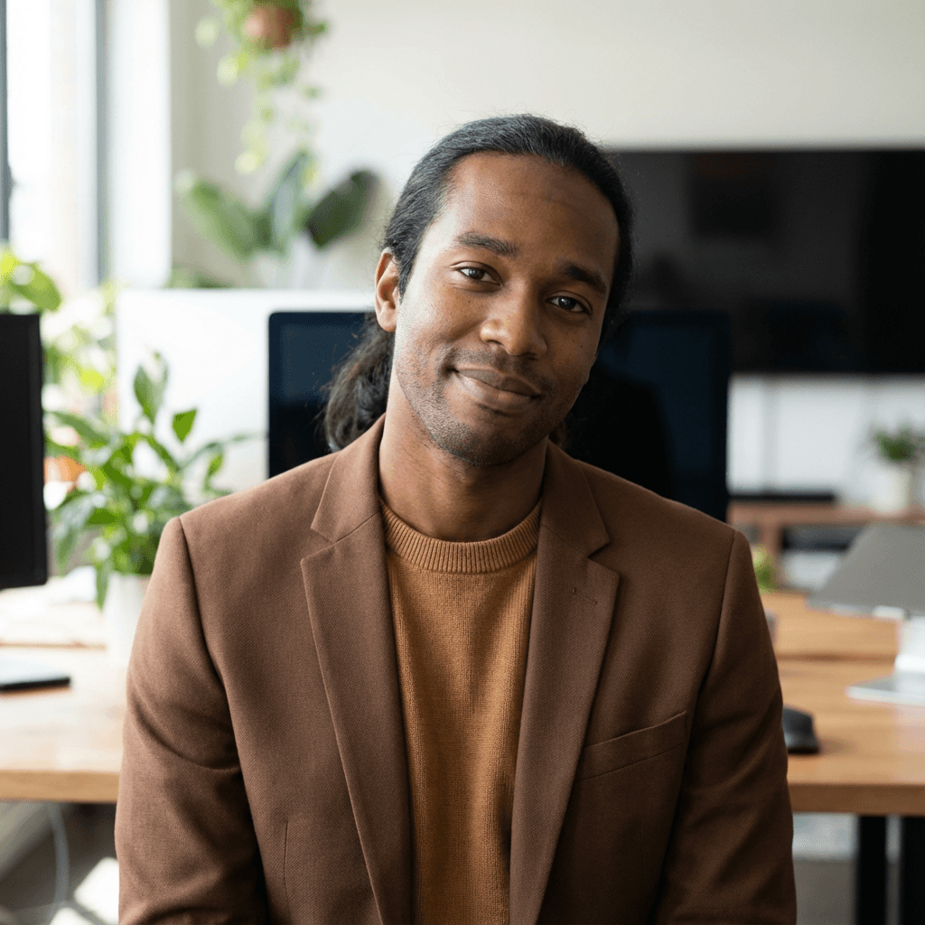 Daniel Osei in business casual attire